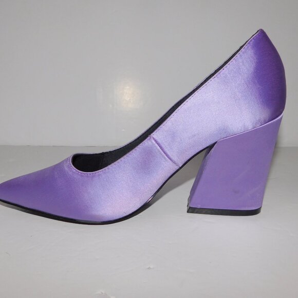 ASOS Design Sorry Not Sorry Block Heel Court Shoes Lilac Purple Women 6 - Picture 7 of 11